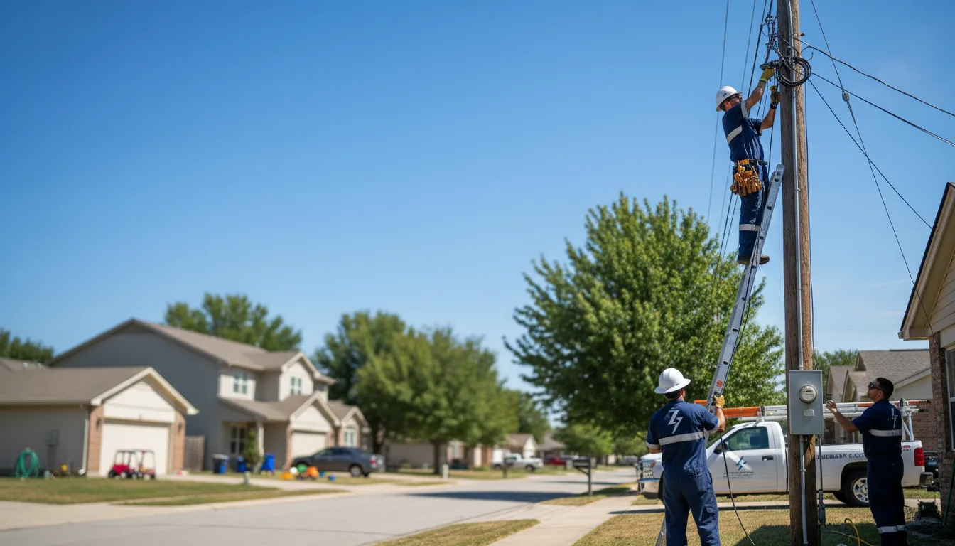 Residential electrician providing installation services in Barksdale, TX